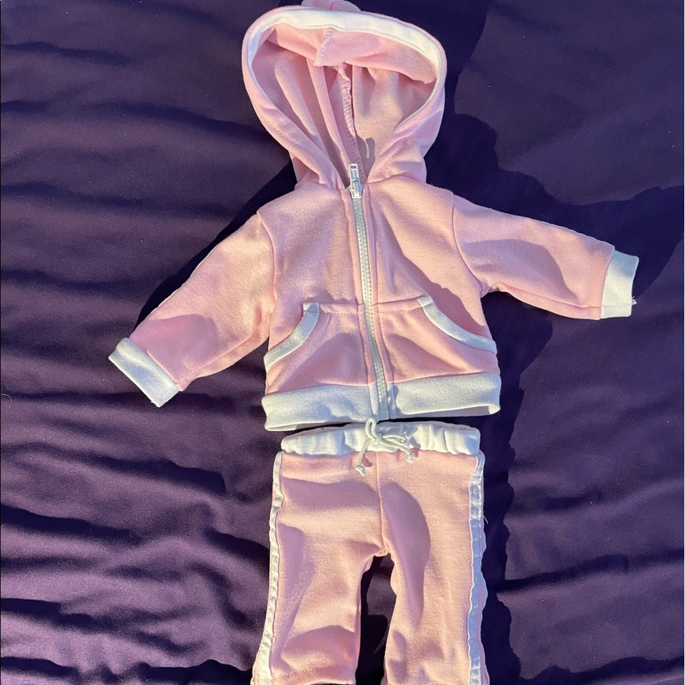 Pink Hoodie Pants & Sneakers for AmericanGirl Doll